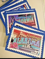 USPS Jumbo Greetings From America 50 State  Postcards USA 34 5x7 Save on more