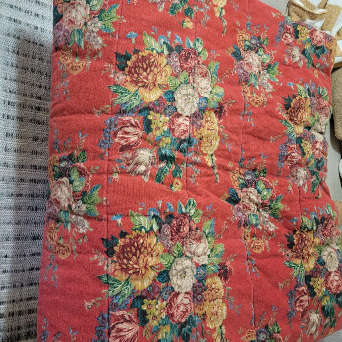 Vintage RALPH LAUREN ウール×レザー　カバー　ピローシャム Amazon｜RALPH LAUREN ラルフローレン 枕カバー 50x70cm