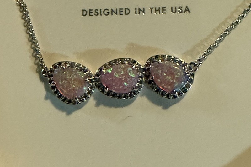 Bomb Party October 2024 Necklace “Stunning Embrace” Rhodium Plating