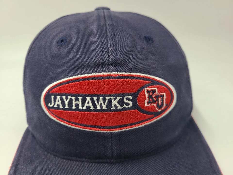 Винтажная увлекательная мужская кепка головной убор с ремешком University of Kansas Jayhawks - Изображение 4 из 4