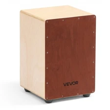 VEVOR Cajon Box Drum Wooden Birchwood Compact Percussion Instrument w/Snare Wire