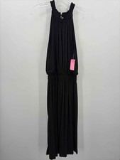 Pre-Owned Loft Black Size Small Shift Midi Sleeveless Dress