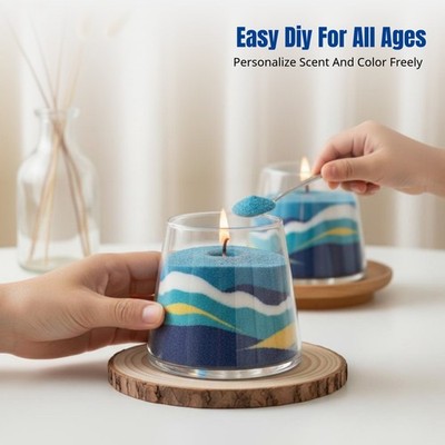 DIY Sandkunst Duftkerzenset, kreatives Basteln, Teamaktivität, Geschenkset