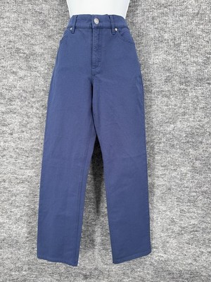 Escada Linda Jeans Womens 30 Blue Ocean Mid Rise Straight Stretch Denim Pants
