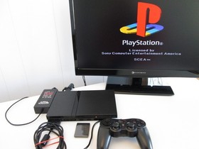 Playstation 2 Slim Complete Game System with New Laser/100% Working/Excellent!