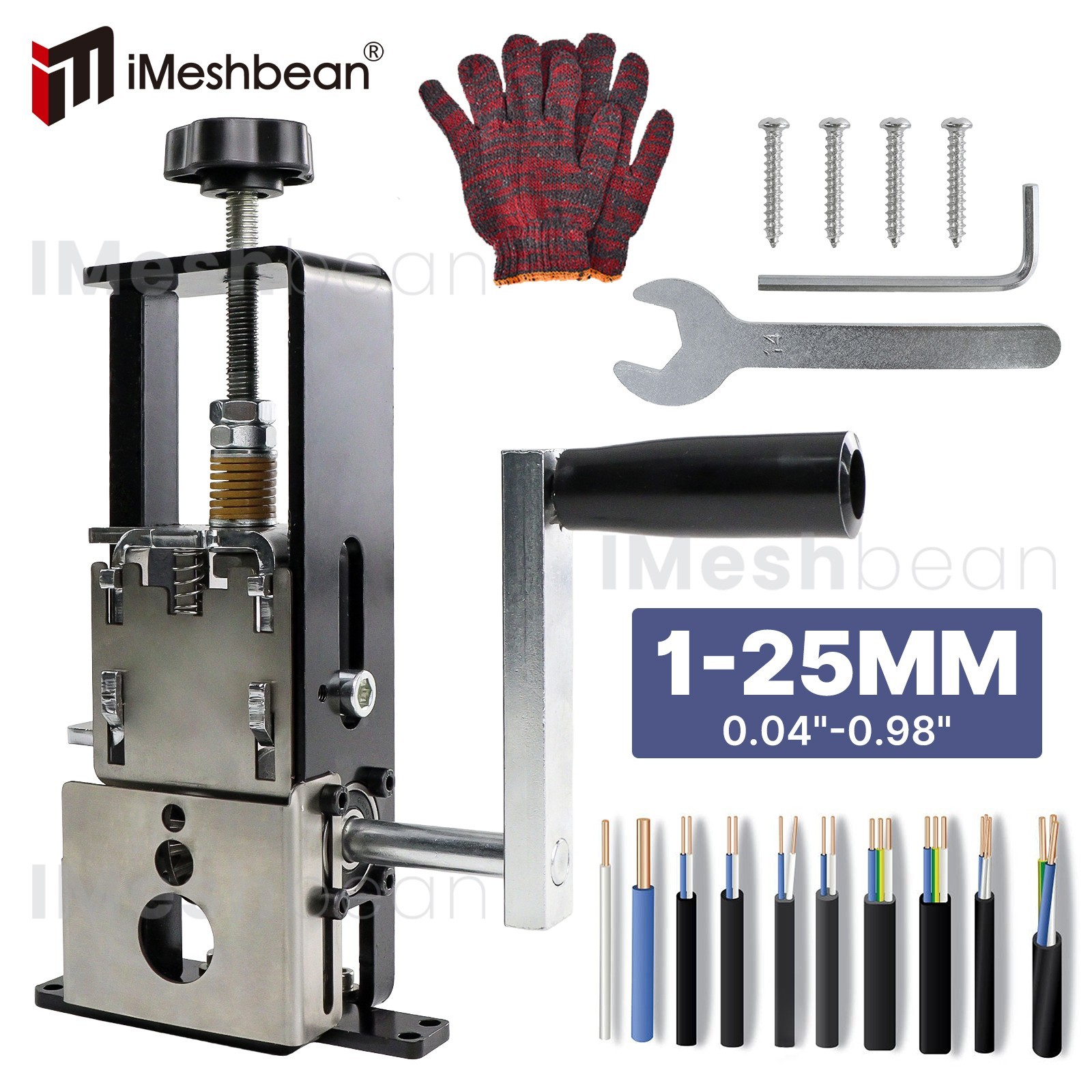 Electric & Manual Wire Stripping Machine Cable Cutter Copper Peeling Stripper US