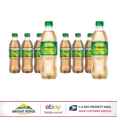 Ginger Ale Soft Drinks, Caffeine Free, 16.9 Fl Oz, 12 Pack Refreshing Beverages