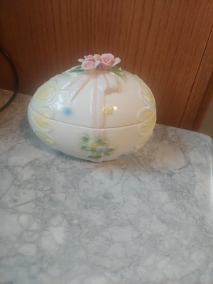 Lefton's Japan Easter Egg Trinket Dish 6.25'' x 5.25''