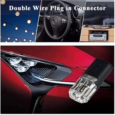 Double Wire Plug Connector 50PCS - Easy Quick Connect