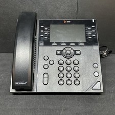 Polycom VVX 450 Business VoIP Phone Black VVX450 DialPad 2200-48840-025 Used