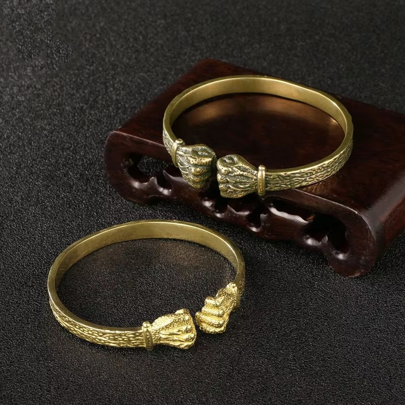 Brass fist power buddha hand bangles bracelet jewelry fashion accessories women