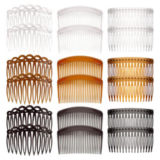 18 Pieces French Side Combs, Plastic Side Twist Decorative Comb with Teeth, Hai