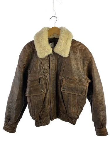 Bellezza Uomo Collection/Leather Jacket Blouson/L/Sheepskin/Brw/Plain 3974 - product listing photo