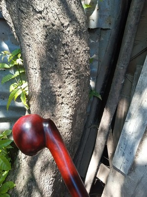 Original 1920 Style African Rosewood Ironwood Mahogany Walking Hiking Stick