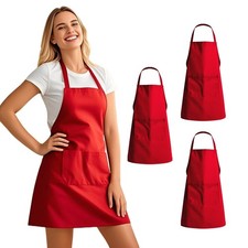 Adjustable Fabric Work Apron With Multi  Pockets  3  pack value 8209