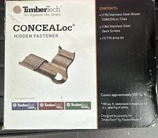 New Sealed TimberTech - CONCEALoc Hidden Fastener - 175pc 100sq. ft