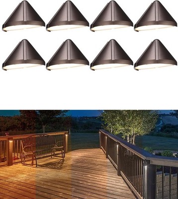 LEONLITE 8 Pack 5CCT Low Voltage LED Deck Light Triangle