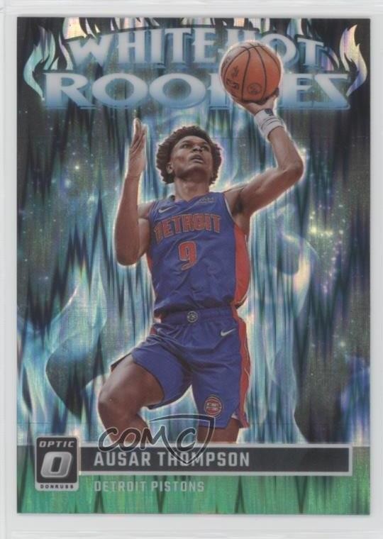 2023-24 Donruss Optic White Hot Rookies Green Shock Prizm Ausar Thompson RC 07i7
