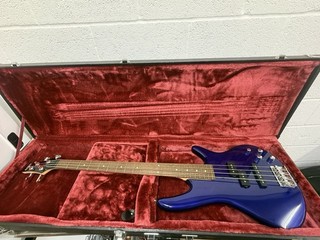 Ibanez GSR200B 4 String Electric Bass Guitar Electric Blue With Ibanez Hard Case