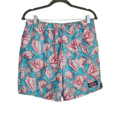 Vineyard Vines Blue and Pink Shell Print Swim Trunks Size Small