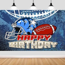 7X5ft Football Happy Backdrop Navy Blue Soccer Cowboy Photography Background ...