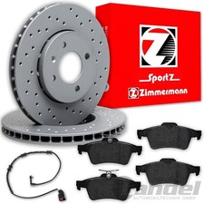 Zimmermann SPORT BREMSSCHEIBEN + BELÄGE HINTEN für JAGUAR XF + XJ + S-TYPE