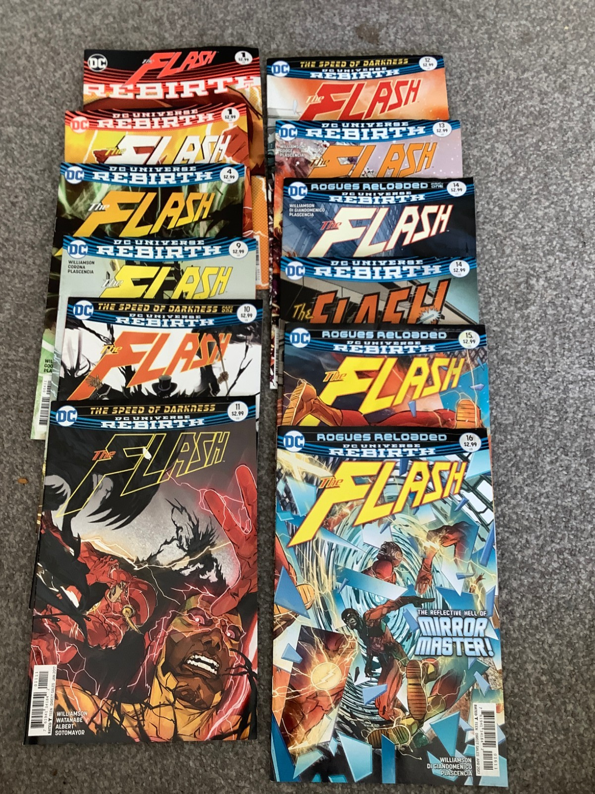 DC UNIVERSE REBIRTH COMICS BUNDLE-THE FLASH-12 COMICS**