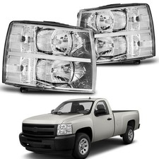 Pair Headlights Left Right For 2007-2013 Chevy Silverado 1500 2500hd Wbulbs Pair Headlights Left Right For 2007-2013 Chevy Silverado 1500 2500hd Wbulbs