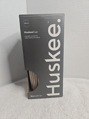 Huskee 160z Cup & Lid (Natural/Beige)