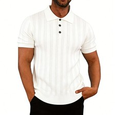Men's Polo Shirt Casual Short Sleeve Golf Shirt Summer Vacation Beach Shirts