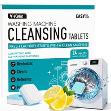 Washing Machine Cleaner & Descaler Tablets For Deep Clean, 24 Pack