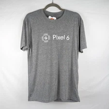 Rare Google Pixel 6 Merch T-Shirt Gray Medium Custom Ink Next Level TriBlend Tee