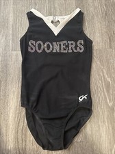 OU University of Oklahoma NCAA Big 12 Gymnastics GK Leotard SOONER Sequin  AM
