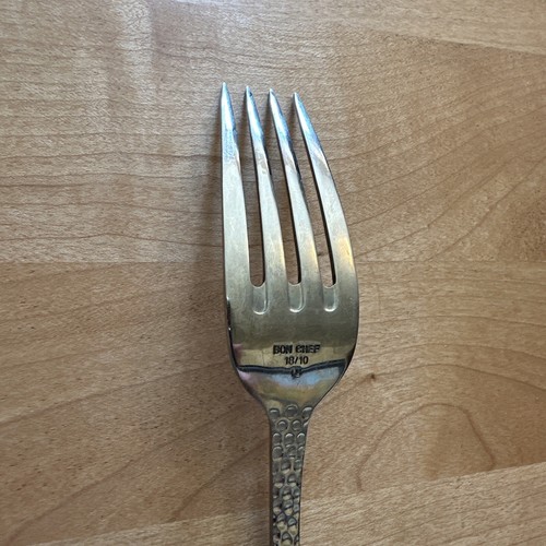 Bon Chef 18/8 Stainless Steel Reflections Pattern 9 Inch Fork - Picture 4 of 7