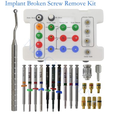 US Implant Broken Screw Remove Kit Claw Reverse Drill Guide Driver NeoBiotech SR