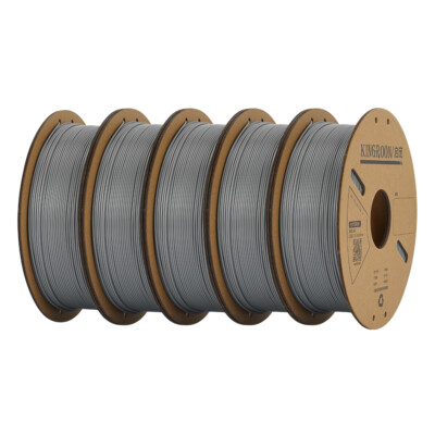 5 Packung 1KG PLA 1,75 mm 3D Drucker Filament Bündel Spulen Rollen Los Grau FDM