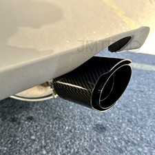 For Acura Rsx Type-s 2.5 In 3.5 Out Exhaust Pipe Tip Rear Tail Muffler Carbon