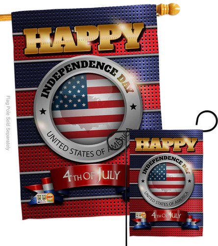 Happy Independence Day Fourth July US 4Th Red White Blue Garden House Yard Flag - Bild 4 von 13
