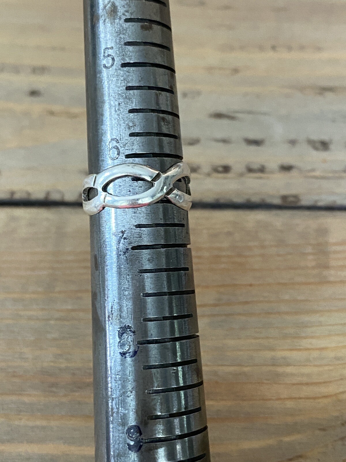 Solid Sterling Silver Infinity Ring Size 6.25, 10… - image 5