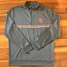 Indiana University Hoosiers Mens Performance Pullover Champions M 1/4 zip IU