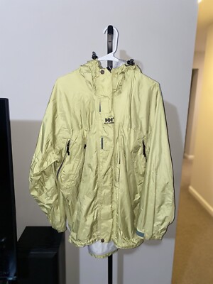 Helly Hansen Jacket Light Green Size Small Weatherproof Rain Coat