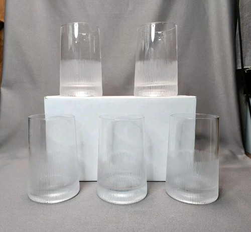Kristall Longdrinkgläser Modern Grobschliff (5er Set Trinkgläser) Barware - Bild 2 von 5