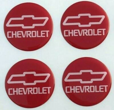 Nyrm 2-inch Round Vinyl Center Wheel Emblem Set – 4pc Adhesive Back For Chevelle