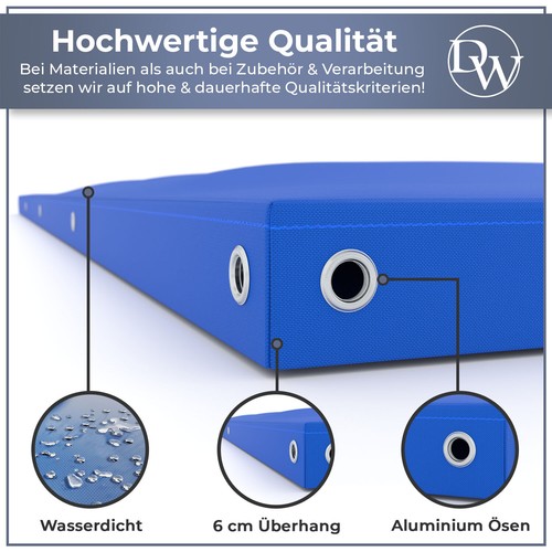 Anhänger Flachplane Abdeckplane 257x134cm für Stema PKW Hängerabdeckung mit Seil - Bild 3 von 7
