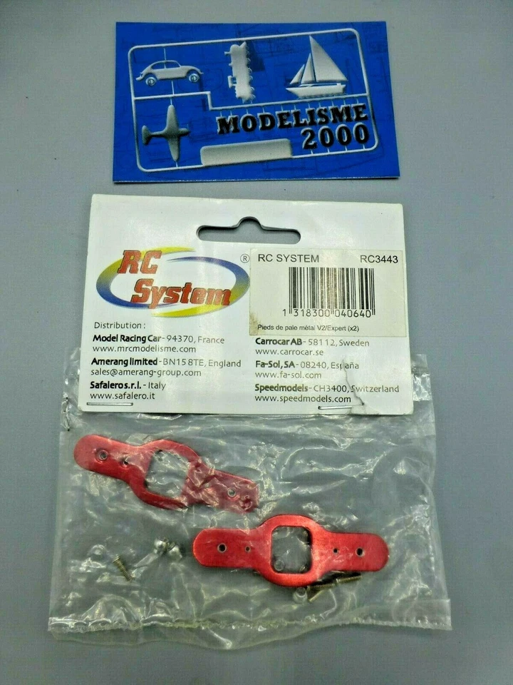 RC SYSTEM PIEDS DE PALES ALUMINIUM POUR HELICOPTERE RC V2 EXPERT NEUF - Photo 1/1