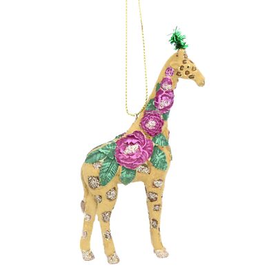Gisela Graham Karneval Giraffe Weihnachtsbaumdekoration mit goldhängender Bindfäde