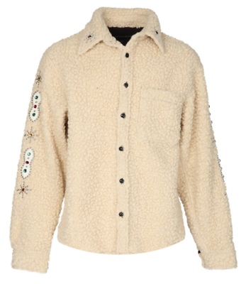 New Cout De La Liberte Tommy Embellished Wool Oversized Shirt  