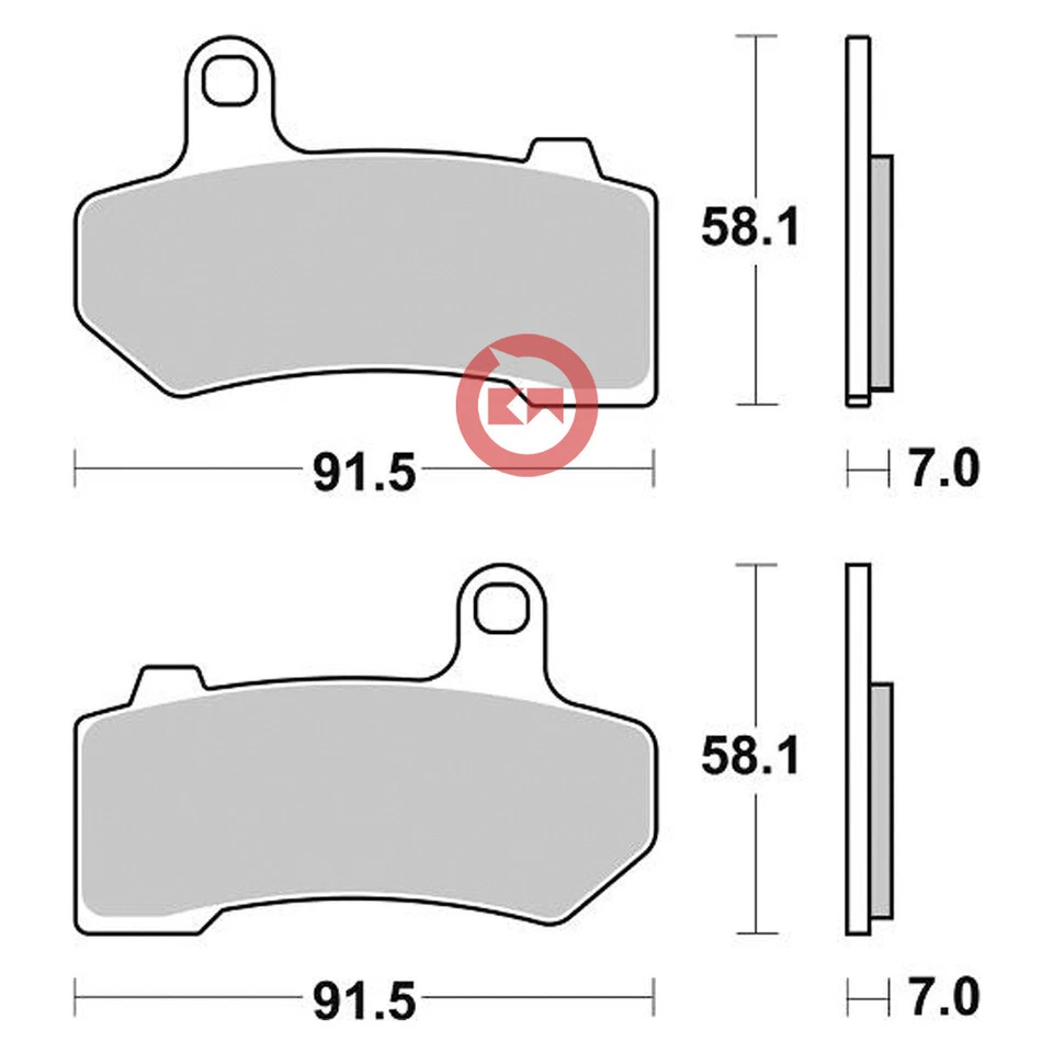 SBS 830HS KIT PASTIGLIE FRENO ANTERIORE HARLEY FLHX STREET GLIDE 1584 2008-2012 Foto 2 de 4