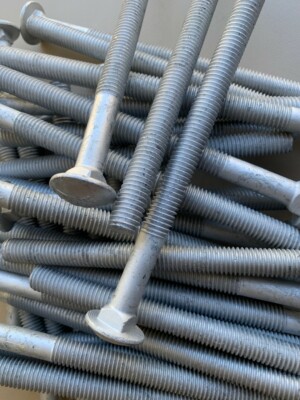 1/2-13 x 14'' Hot Dipped Galvanized Carriage Bolt A307 with nuts and washers