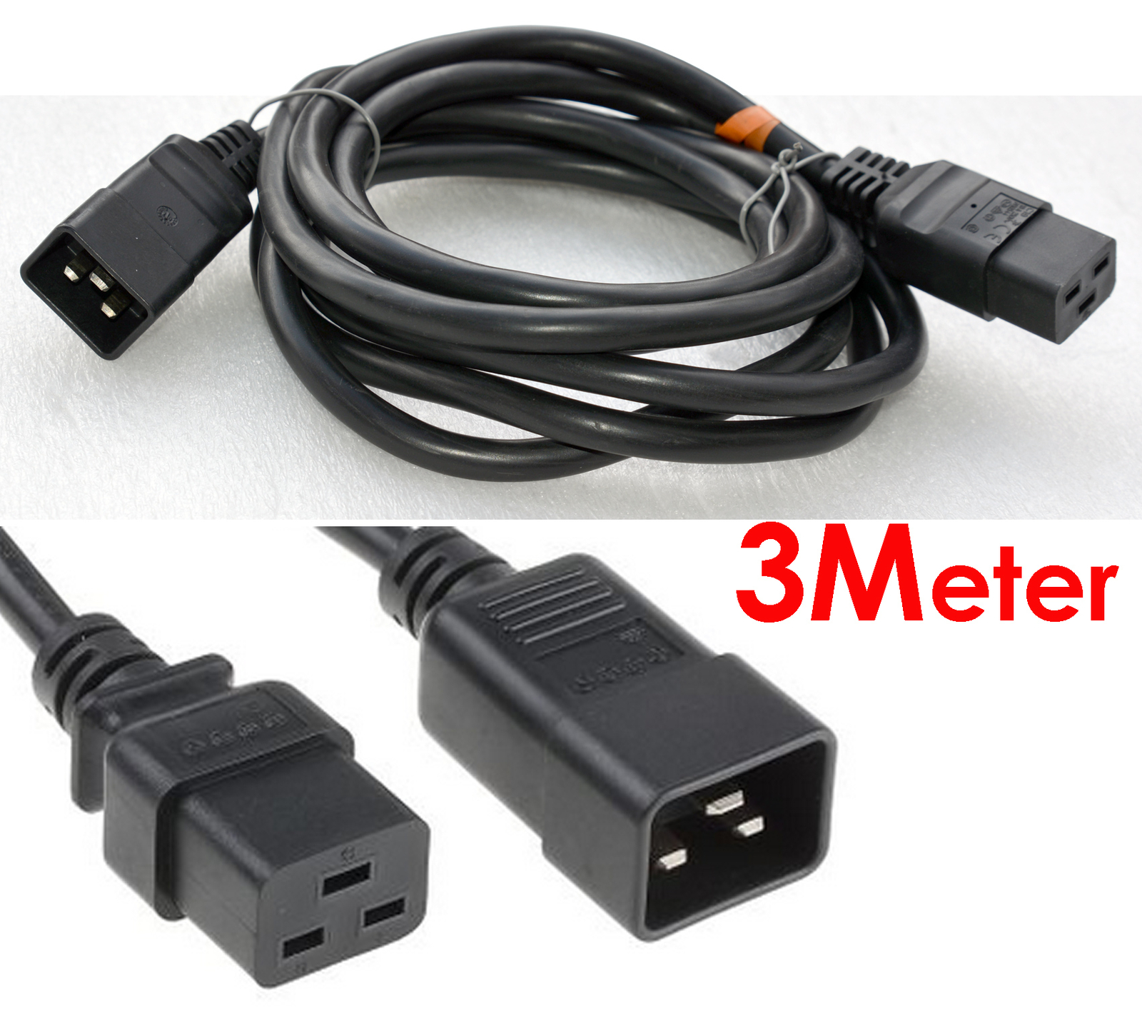 3 METER 3M 16A Plug Socket C19 UPS USV 3x 2.5mm IEC320 IEC320/C19 KAB102